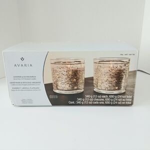 Avaria Light Up Candles Set Of 2 LED Scented Juniper And Silver Birch